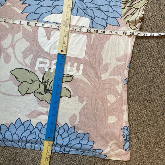 G Star Raw Women L Sustainable T Shirt Organic Cotton Soft Graphic Logo Beach - Picture 2 of 7